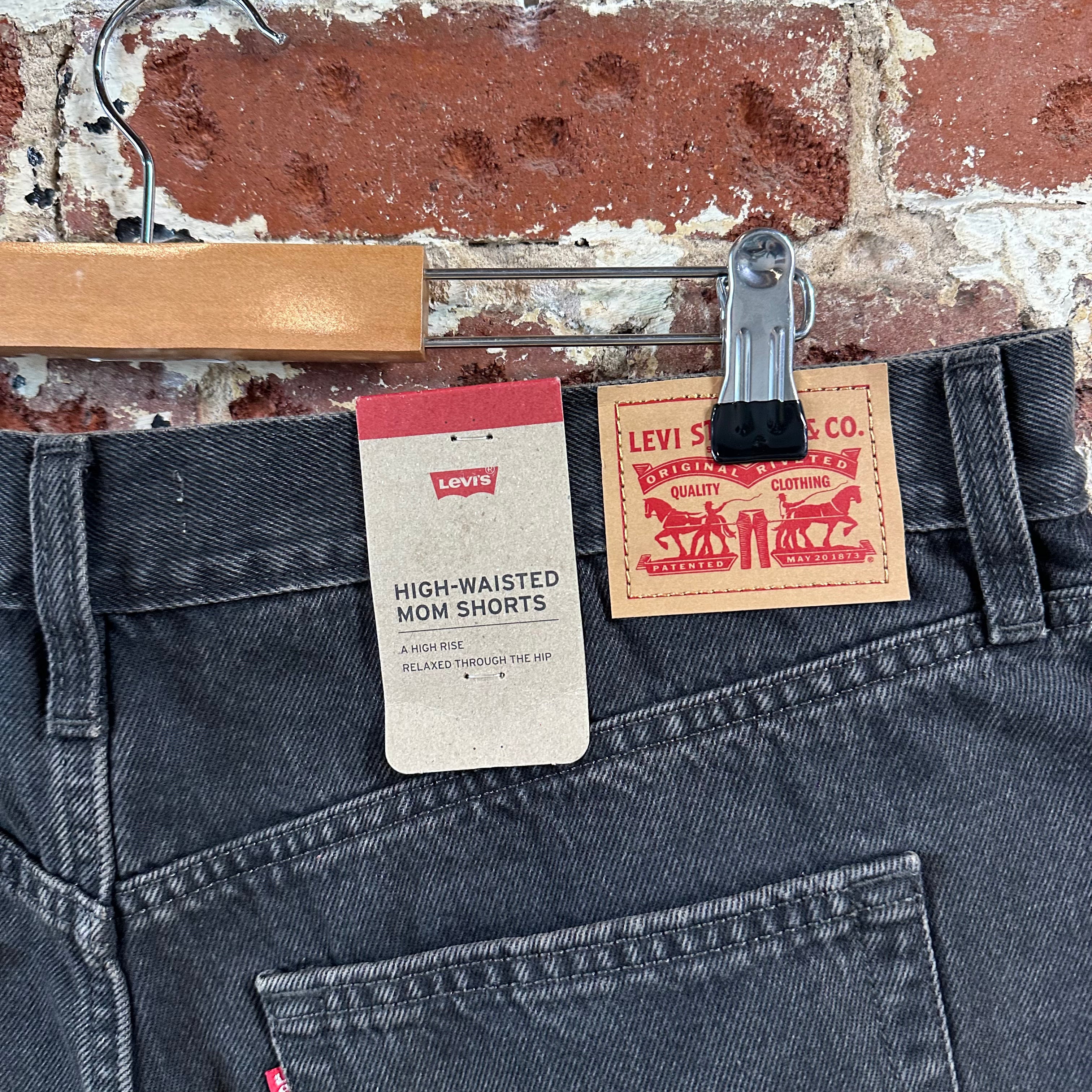 Levi's Black Denim Jean Shorts Womens 34 NEW