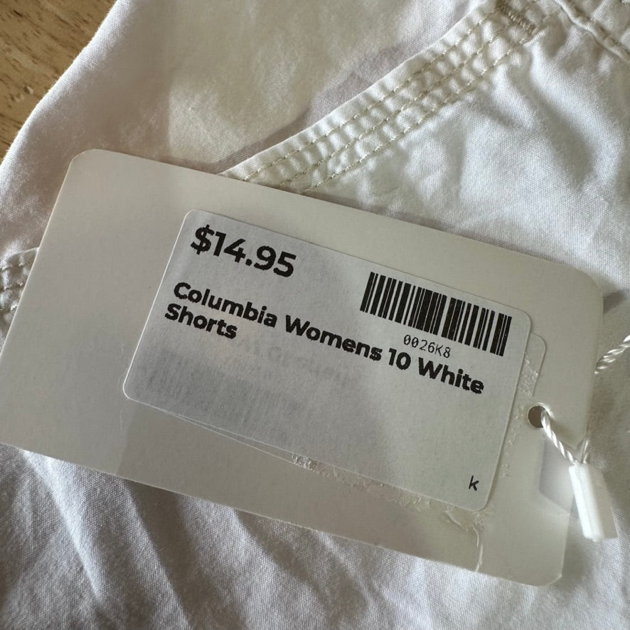 Columbia Womens 10 White Shorts