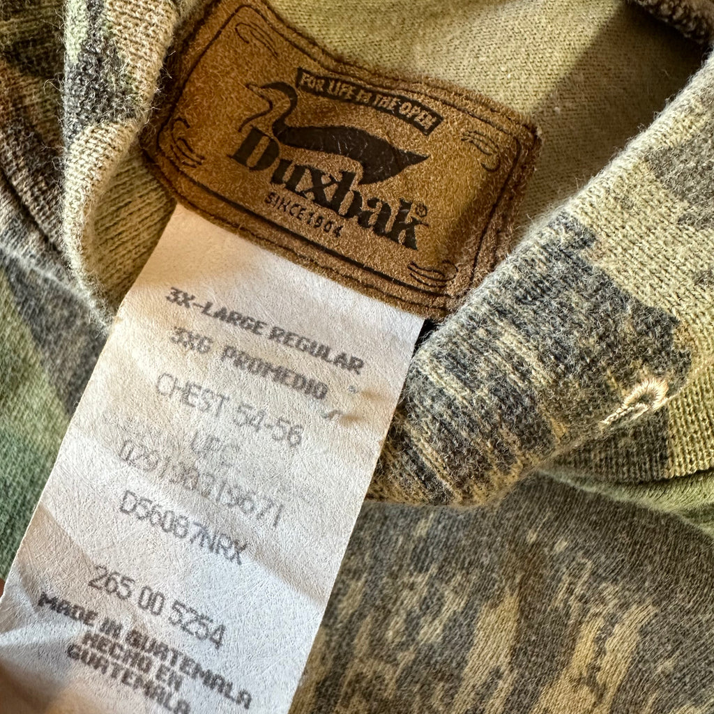 VTG Duxbak Mens 3XL Long Sleeve Camo T-Shirt