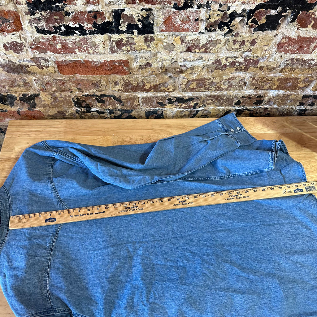 Levi's Mens 3XL Tall Pearl Snap Western Jean Shirt NEW