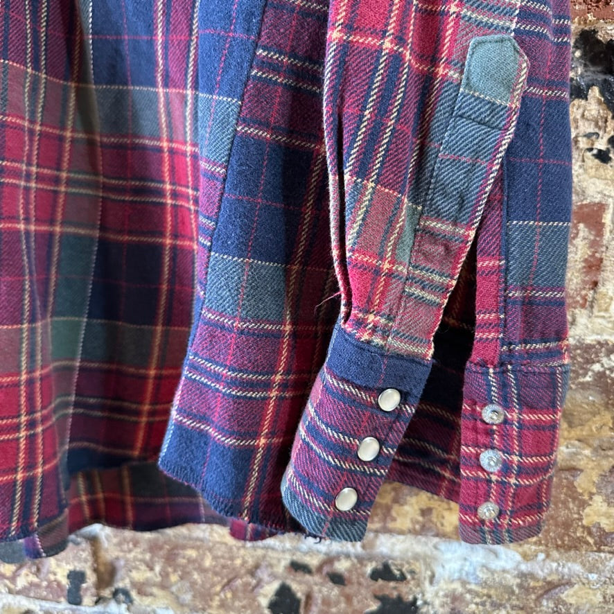 Wrangler Flannel Mens Medium Western Shirt