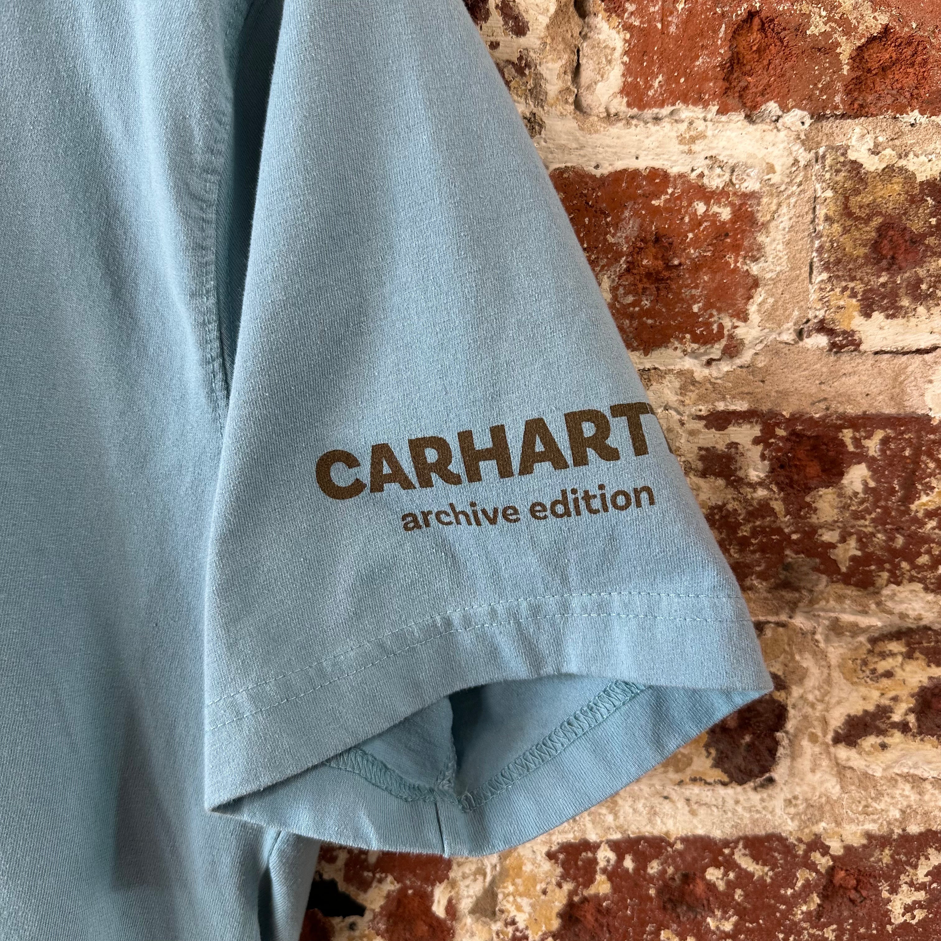 Carhartt Archive Edition Graphic T Shirt Size Men’s Small Relaxed Fit Blue