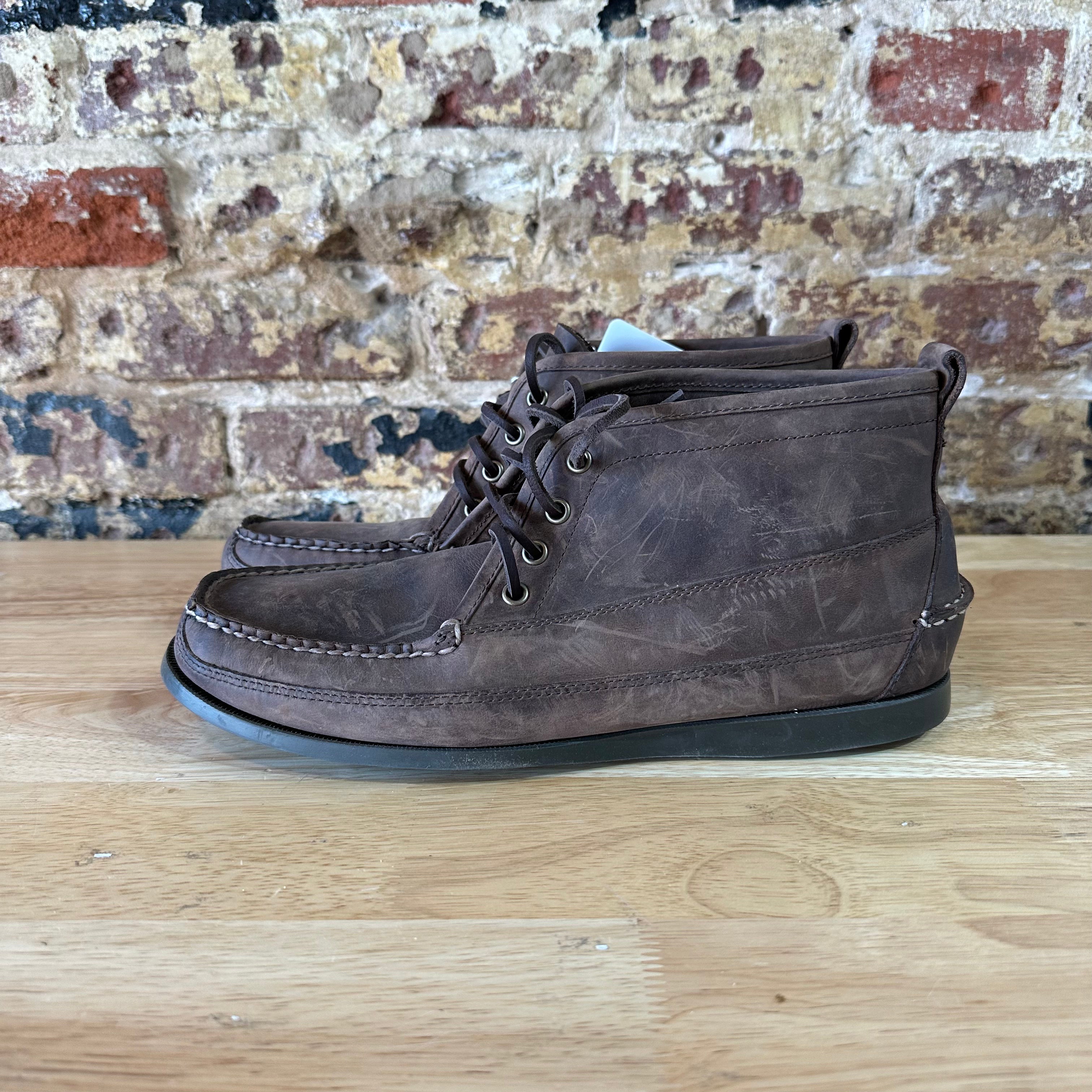 L.L. Bean Signature Mens 11 D Jackman Ranger Brown Leather Chukka Moc Boots Shoes