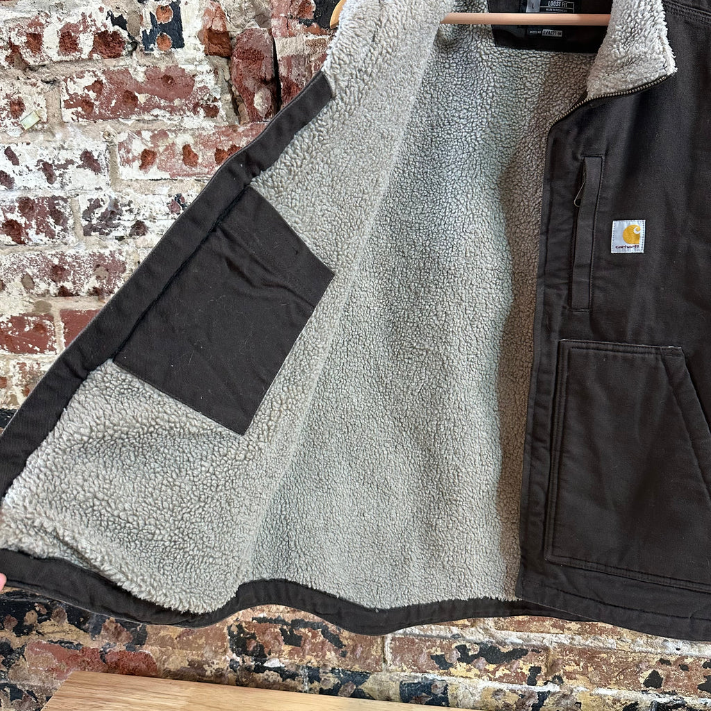 Carhartt Mens Large Brown Sherpa Vest