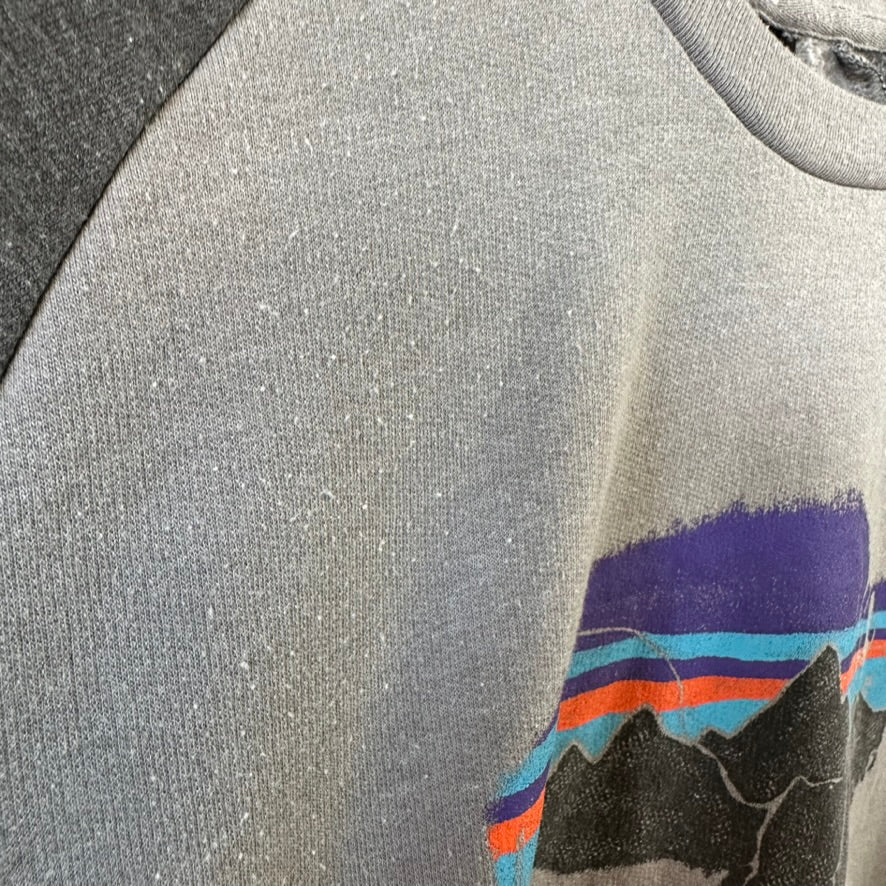 Patagonia Mens Medium Gray Mountain logo 2 toned Lightweight sweatshirt