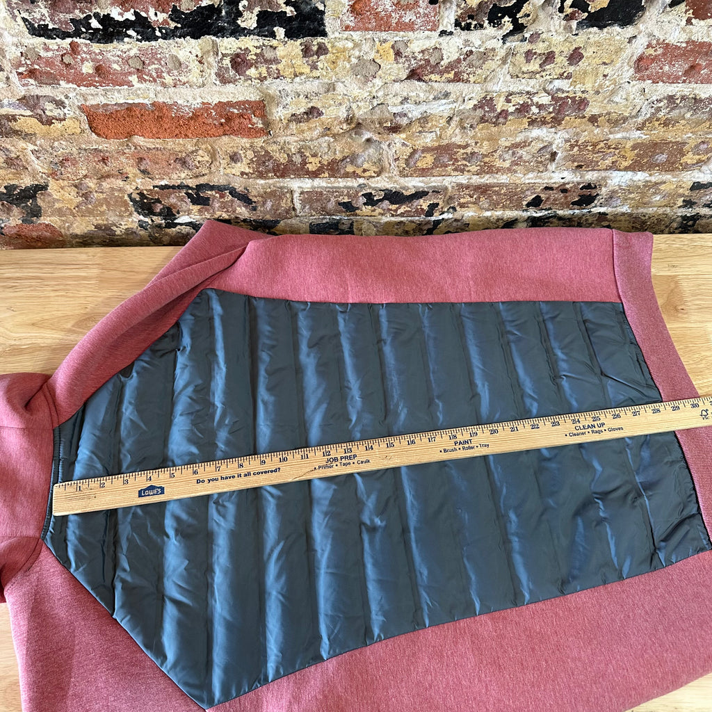 Columbia Men's Northern Comfort II Hoodie Jacket Red Gray Quilted Full Zip LT