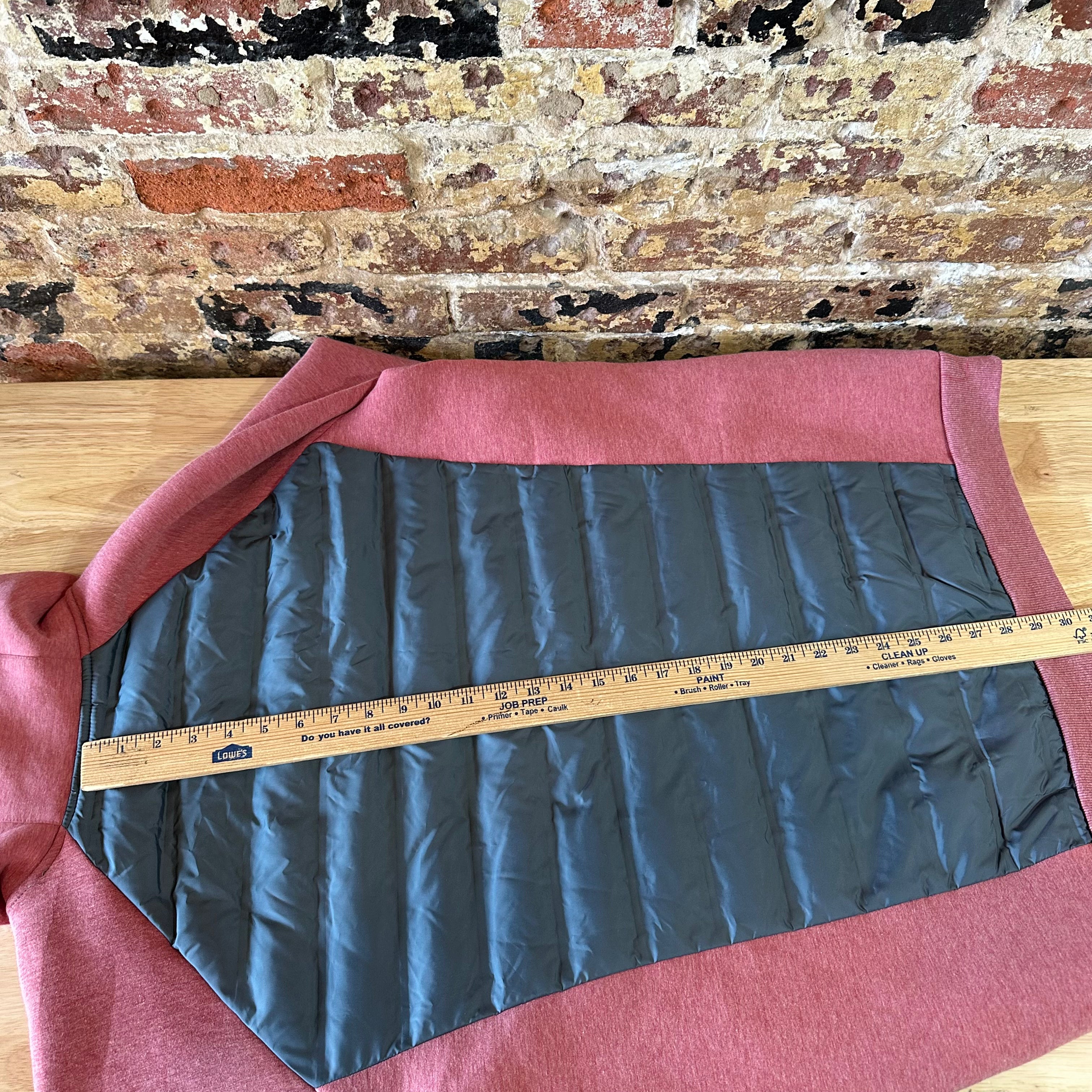 Columbia Men's Northern Comfort II Hoodie Jacket Red Gray Quilted Full Zip LT