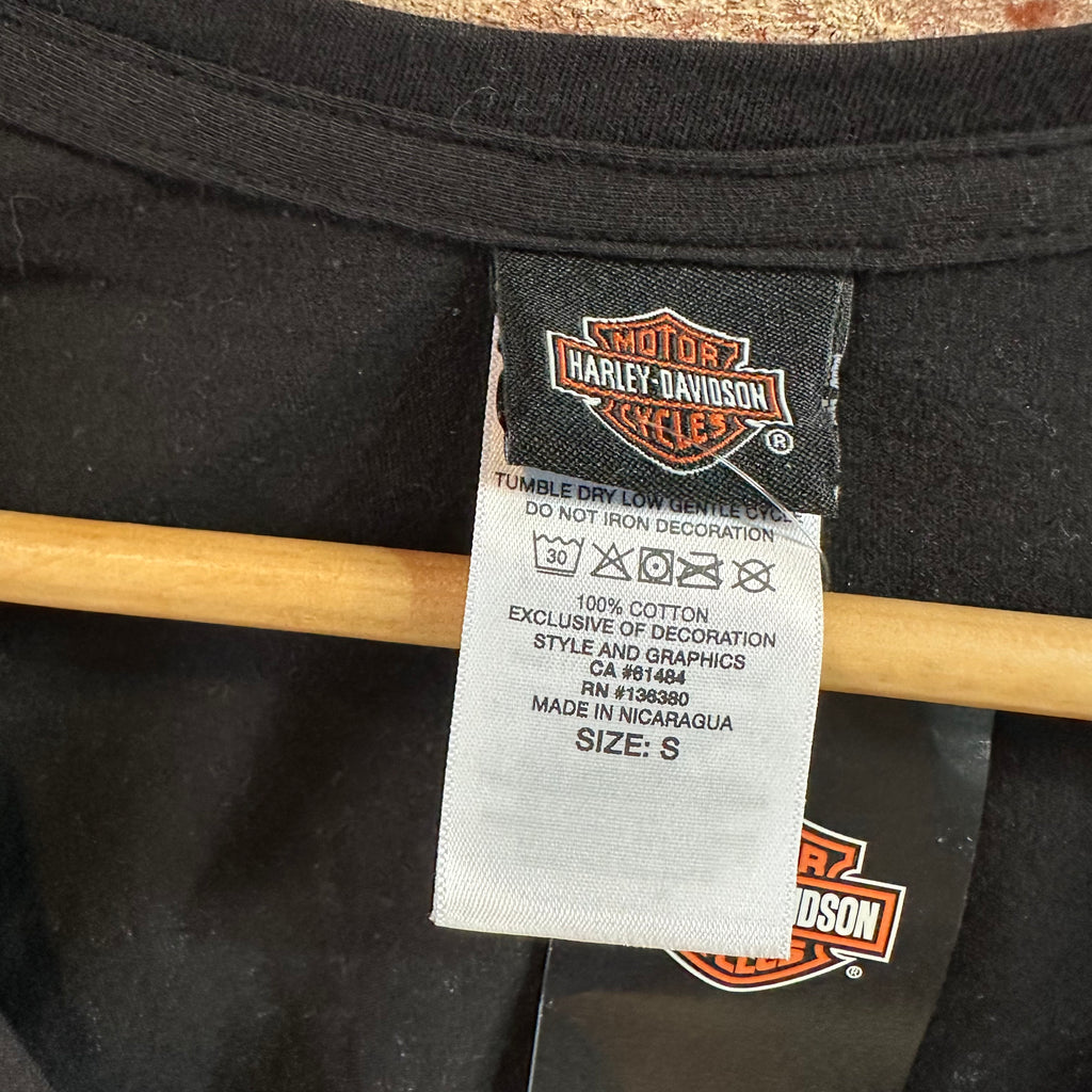 Harley Davidson Women's Small Short Sleeve Black T-Shirt V-Neck NEW
