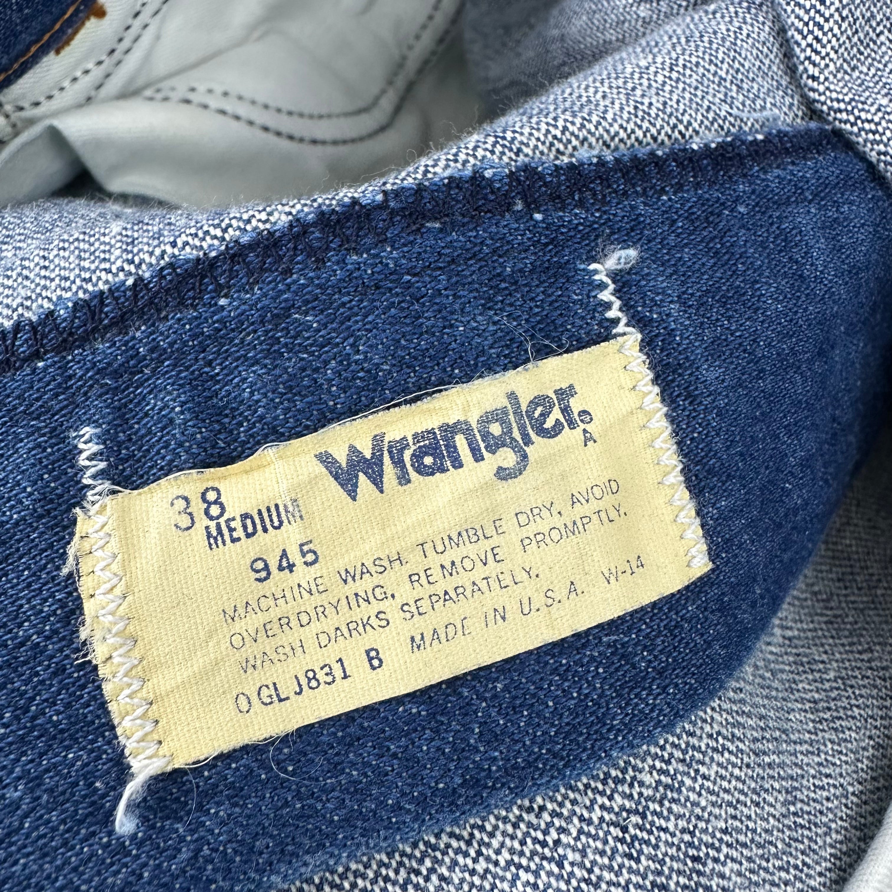 Vintage Wrangler Jeans 38x24.5 Blue western denim *hemmed