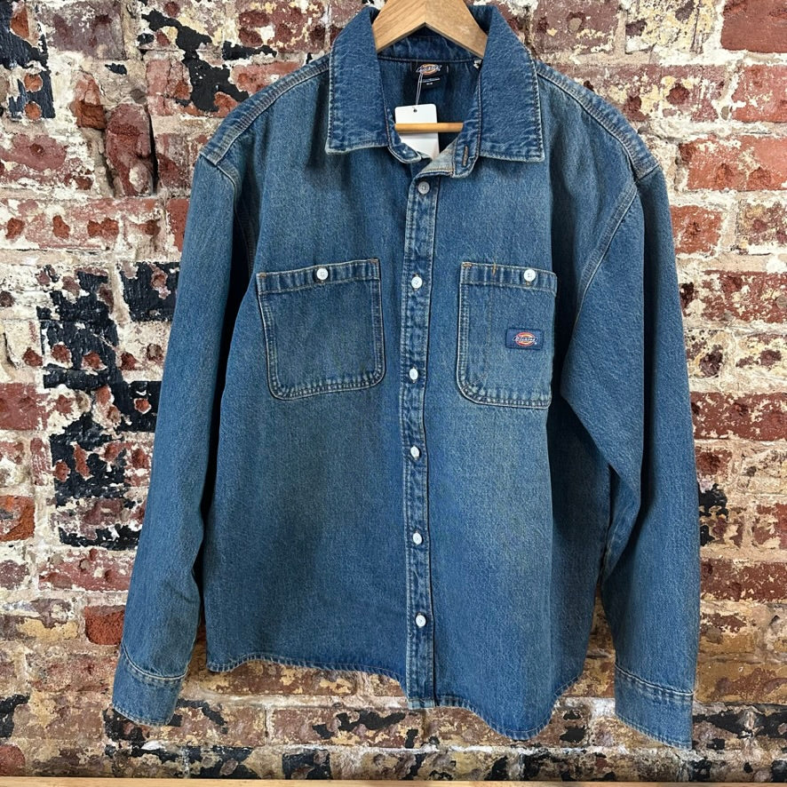 Dickies Mens Medium Jean Jacket Shirt NEW