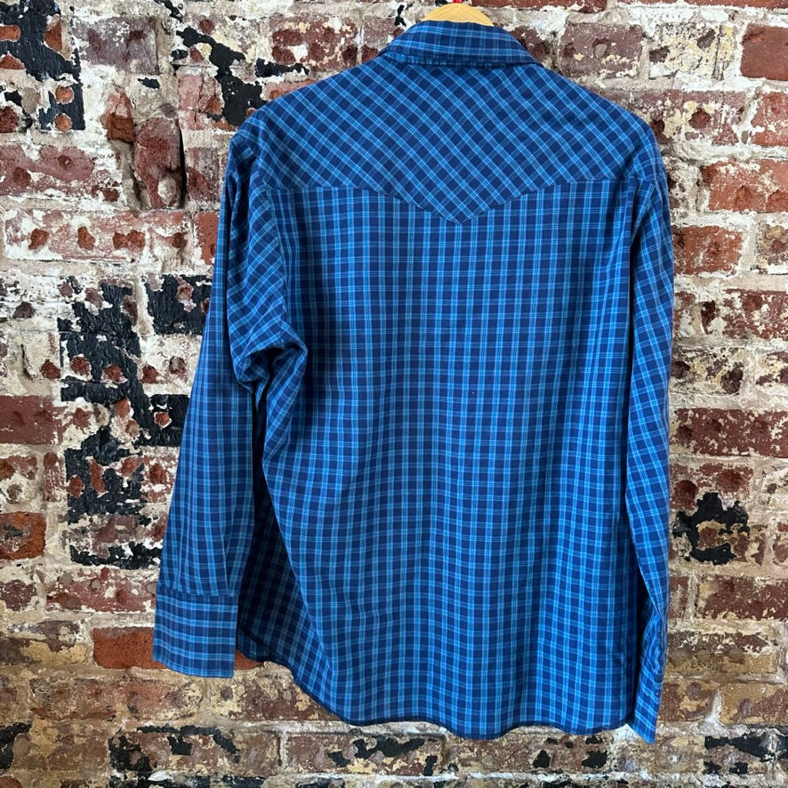 Wrangler Men's Large Blue Western Shirt