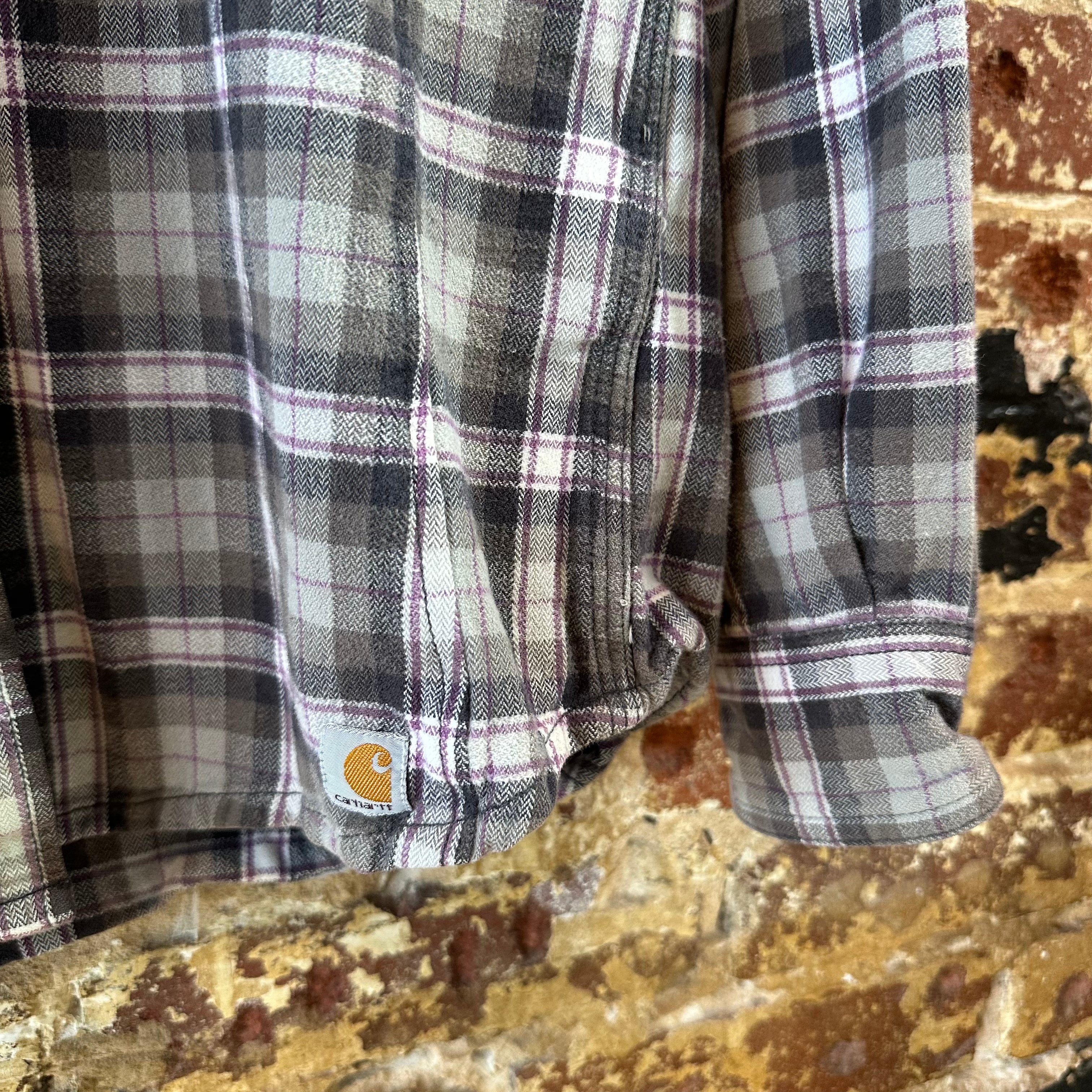 Carhartt Womens Small Button Up Flannel Shirt