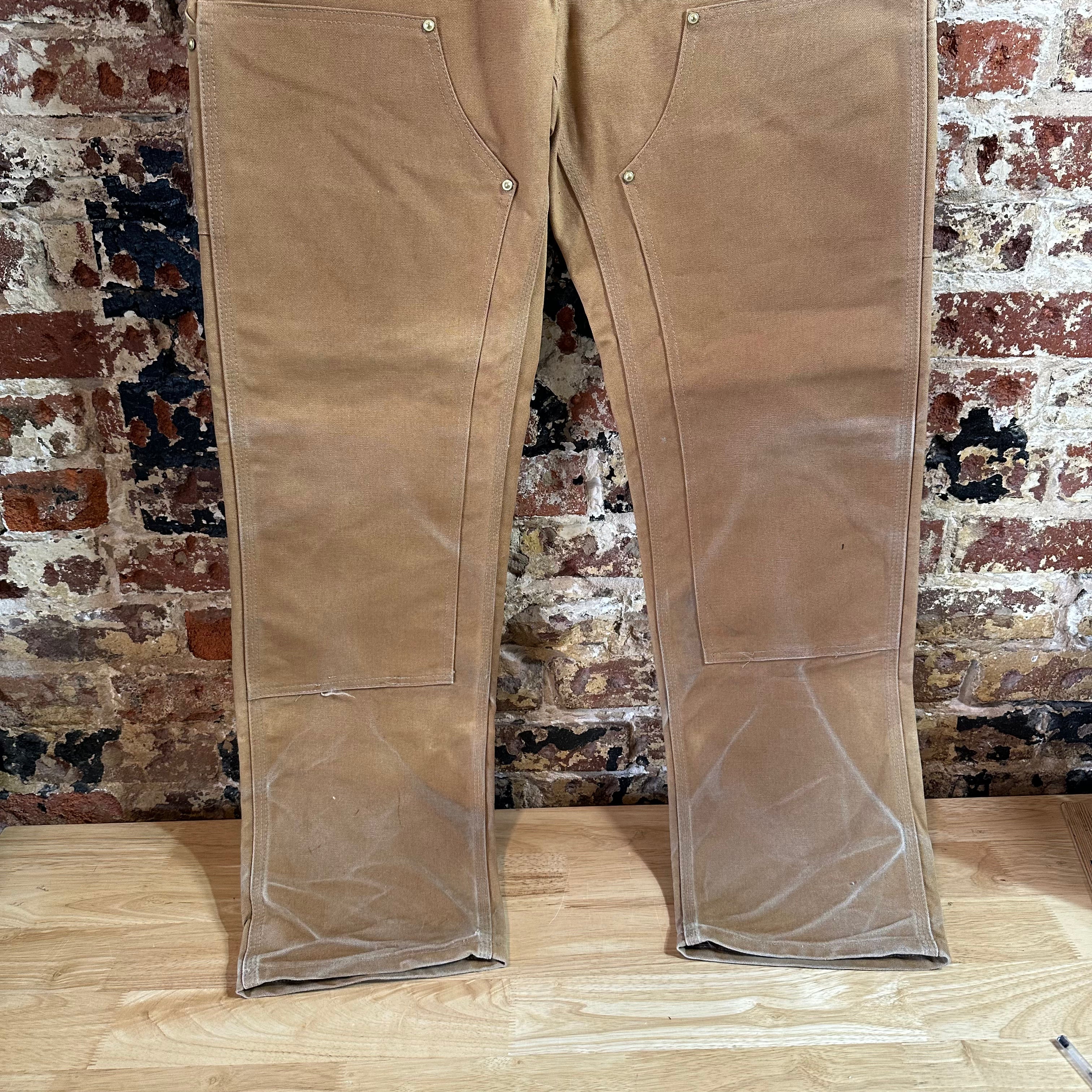 Carhartt B01 BRN Mens 32x34 Double Knee Pants