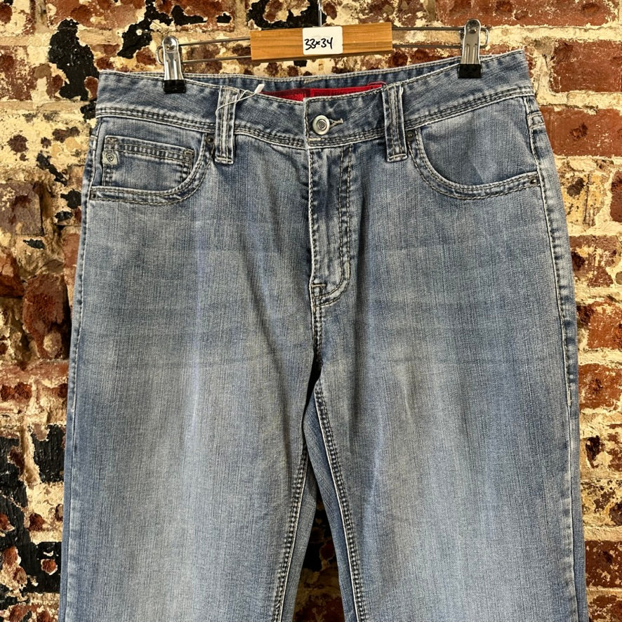 Rock & Roll Mens 33x34 Blue Jeans