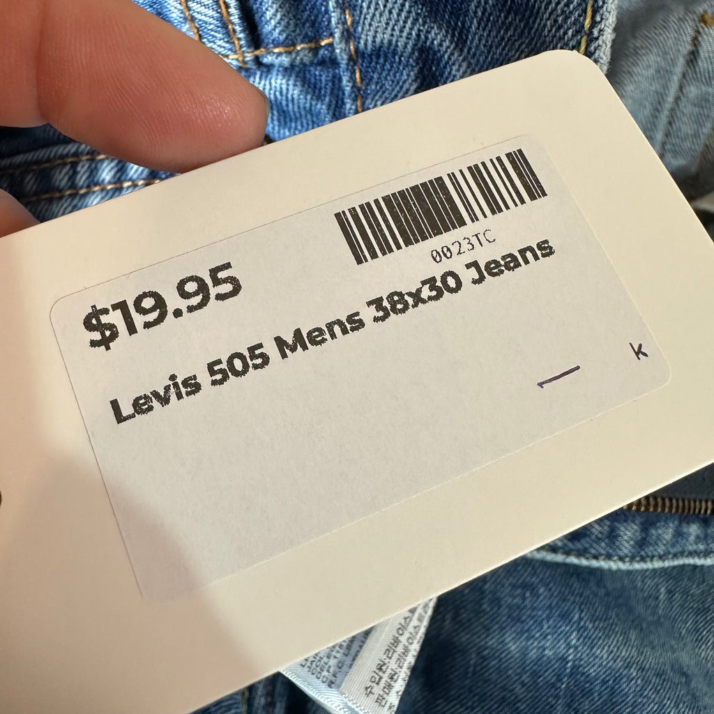 Levi's 505 Mens 38x30 Blue Jeans