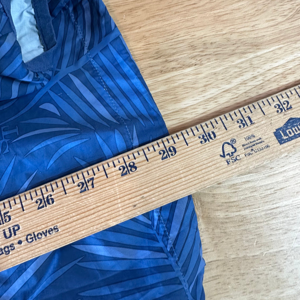 Southern Tide Men’s Windbreaker Hoodie Size Large Blue Palm Floral Full Zip