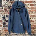 Carhartt Blue Zip up Sweatshirt Mens Medium