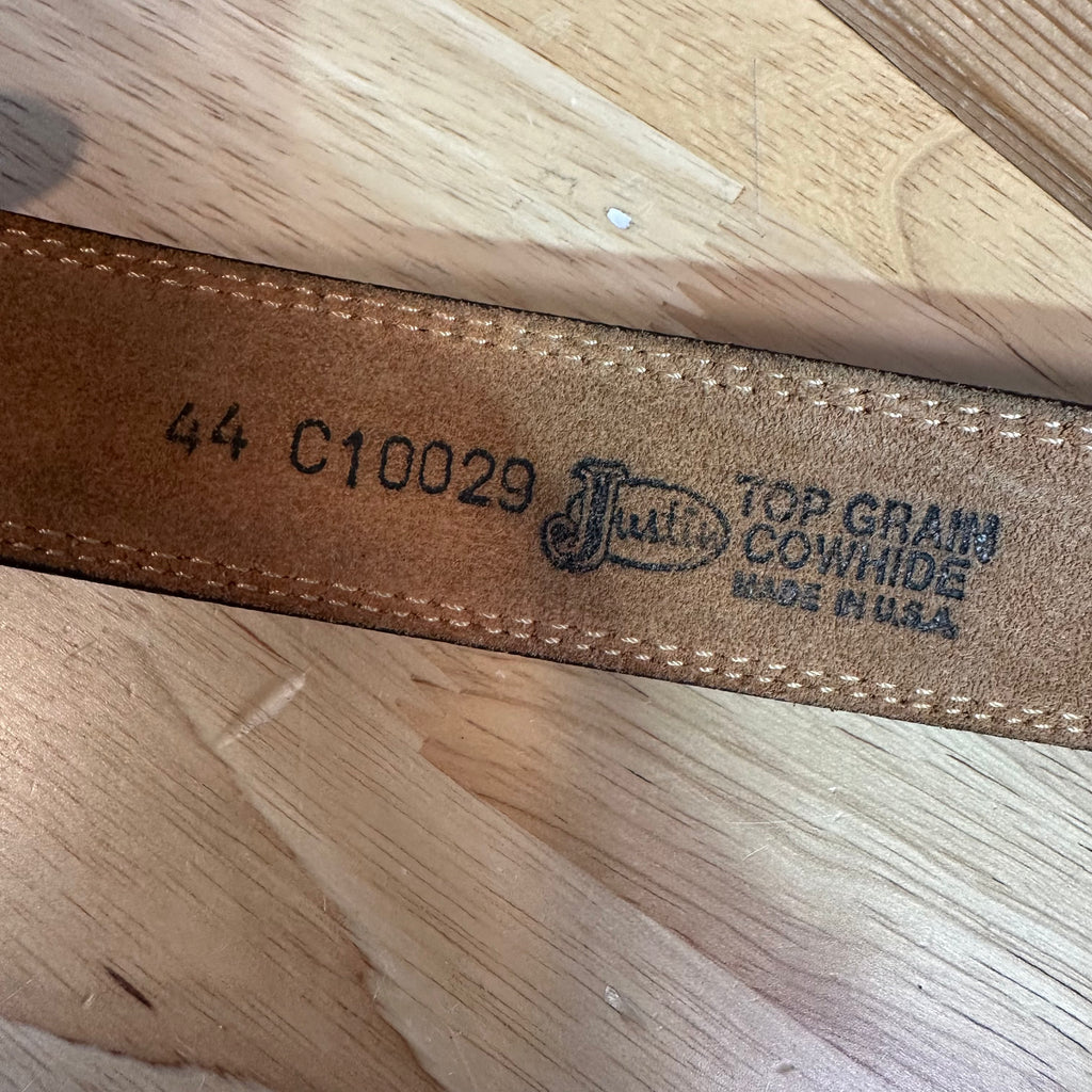 Justin top Grain Cowhide Brown Belt Mens 44