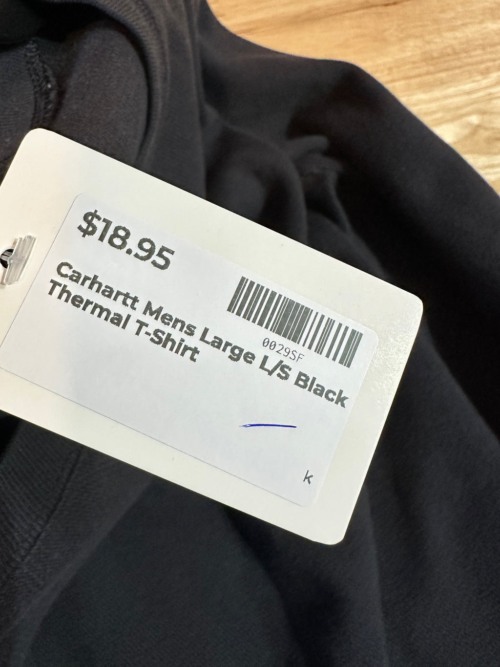 Carhartt Men's Large L/S Thermal Black Shirt