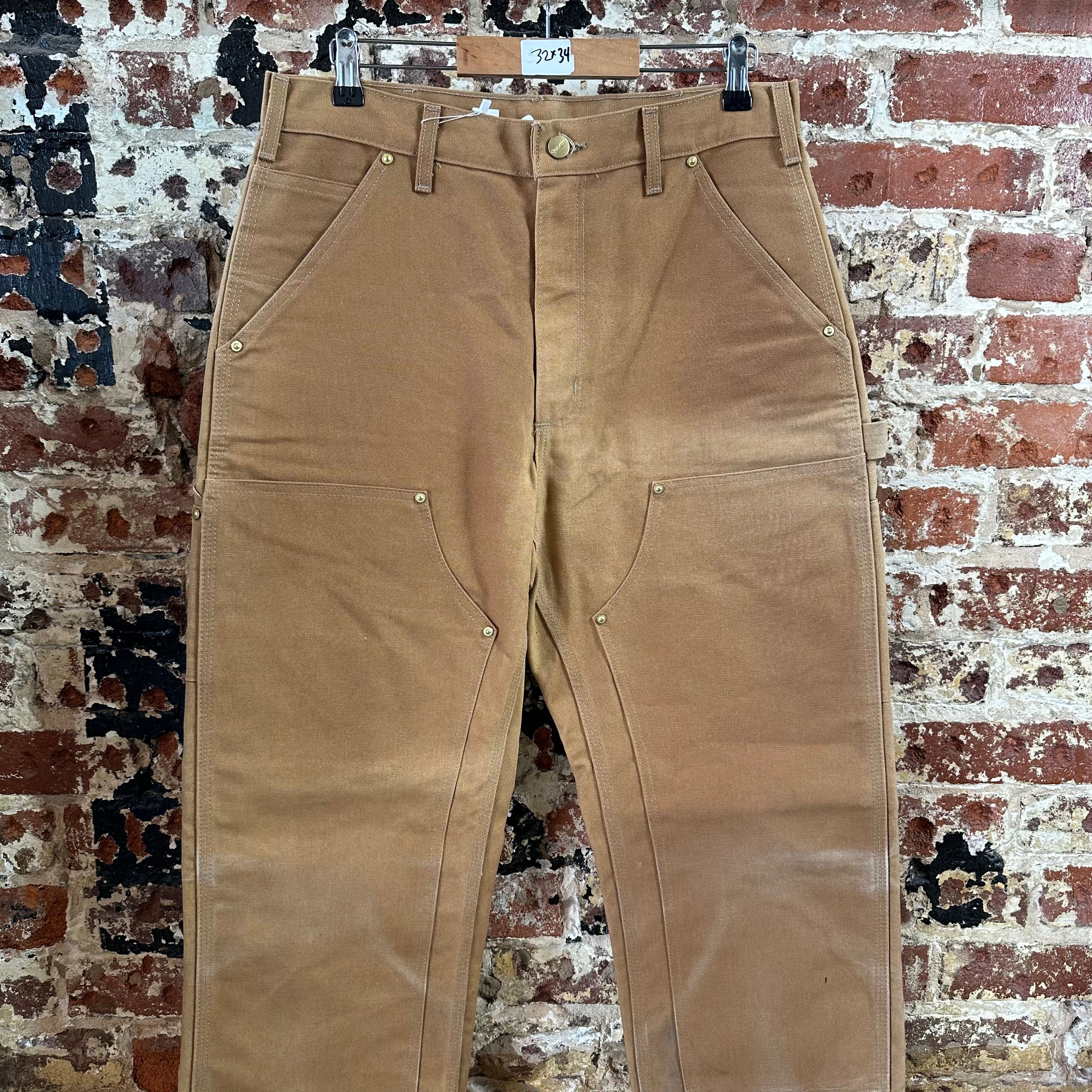 Carhartt B01 BRN Mens 32x34 Double Knee Pants