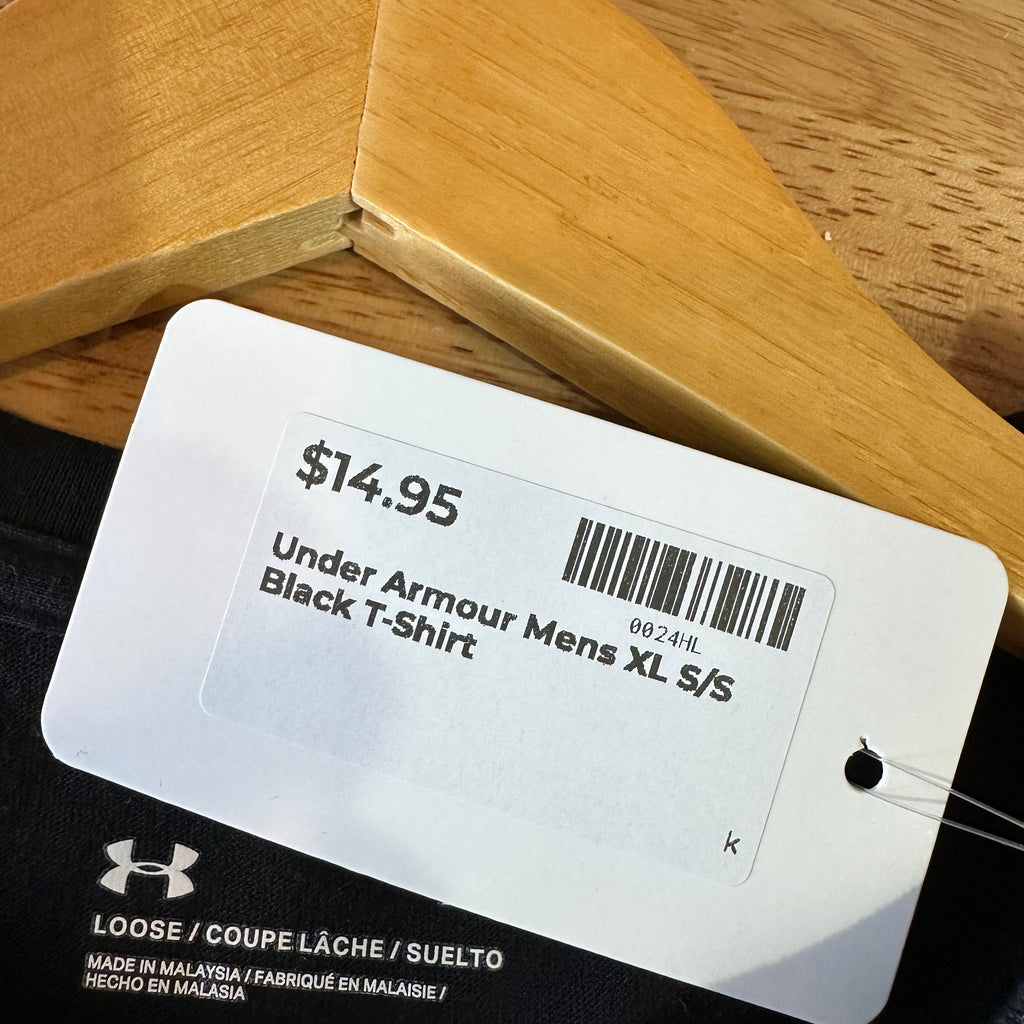 Under Armour Heatgear Mens XL Black Freedom Polyester Cotton Blend T-Shirt