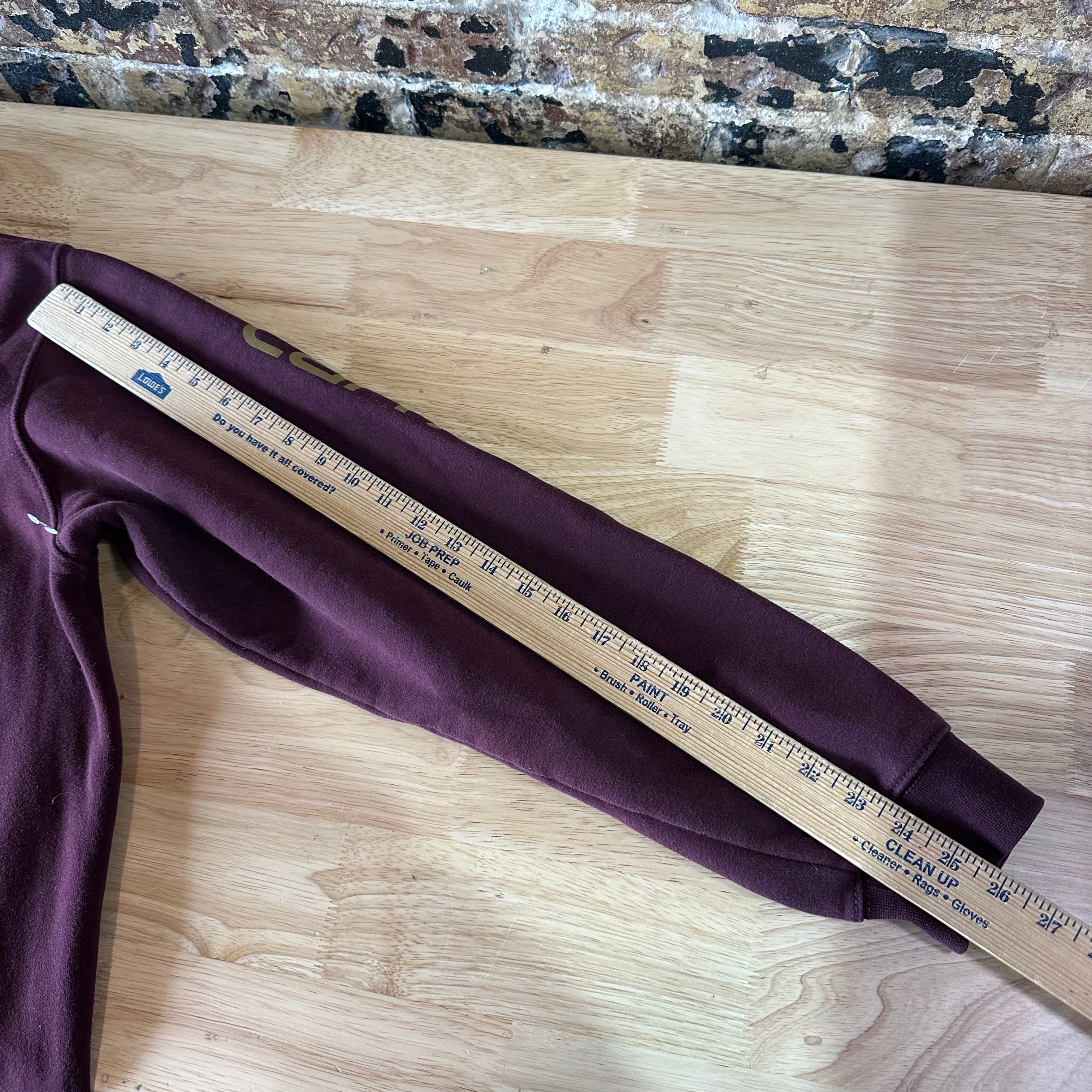 Carhartt Men's Large Sleeve Logo Hoodie Loose Fit Workwear Purple