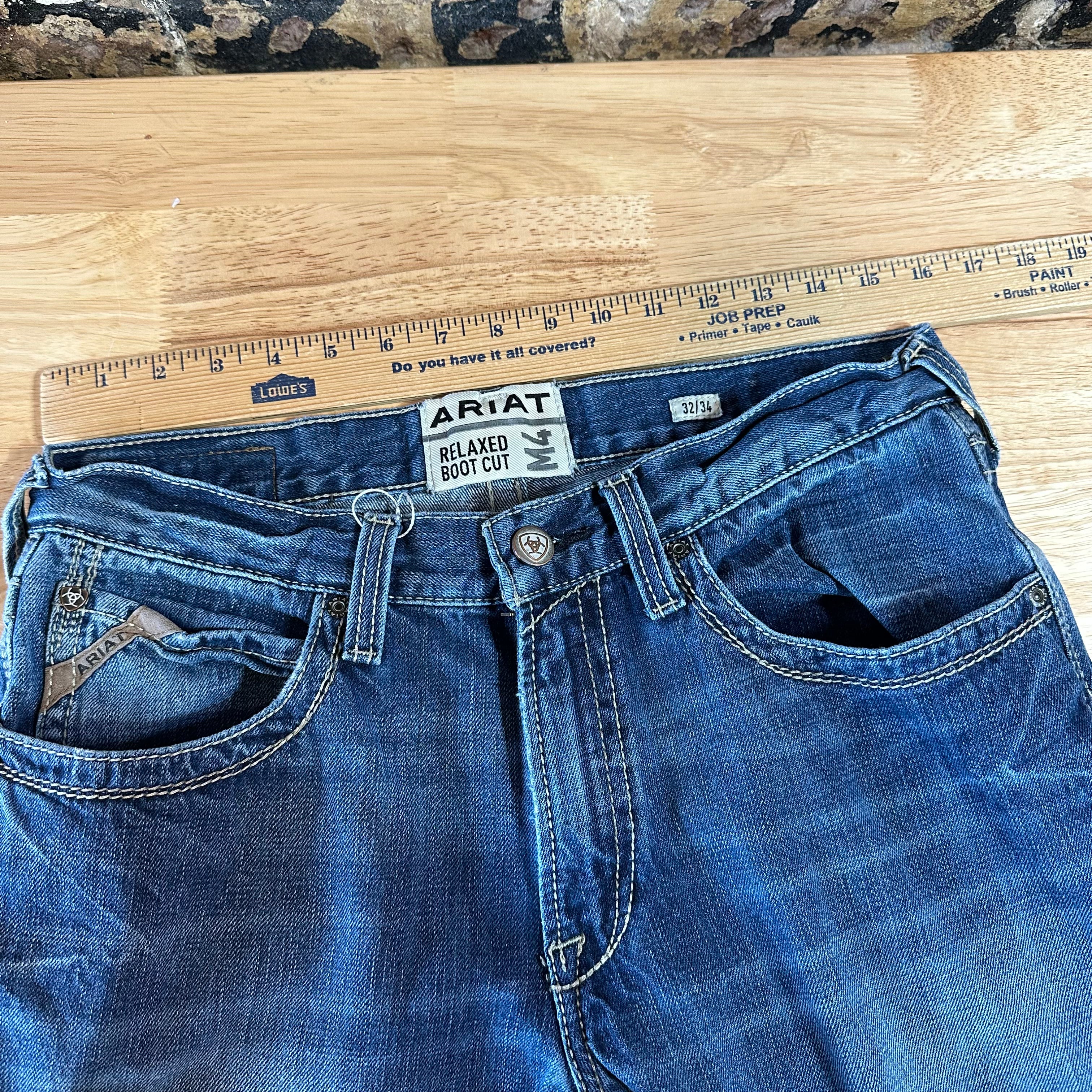 Ariat M4 Relaxed Boot Cut Blue Jeans Men's 32x34 Western Cowboy