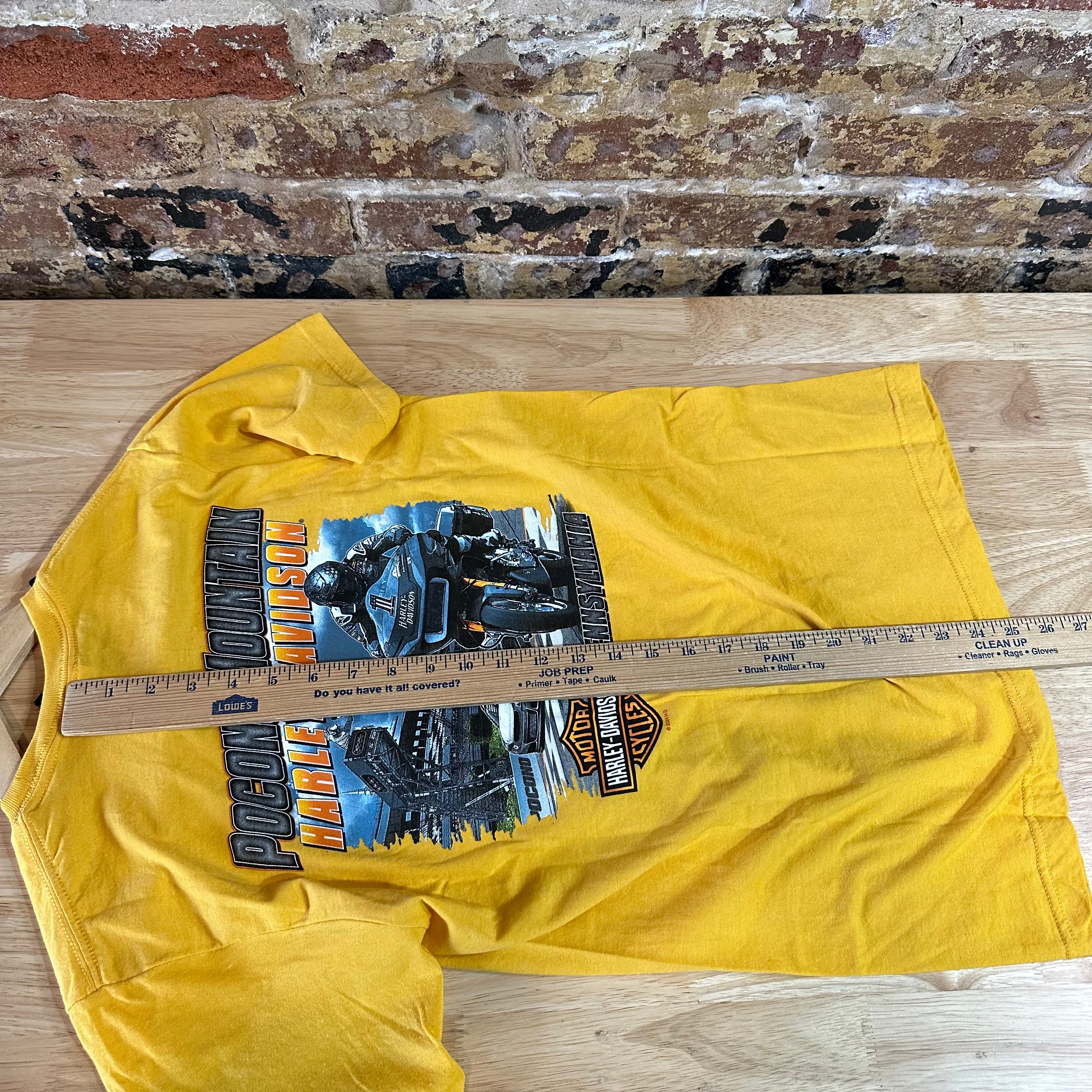 Harley Davidson Men's Small Short Sleeve Yellow T-Shirt NEW