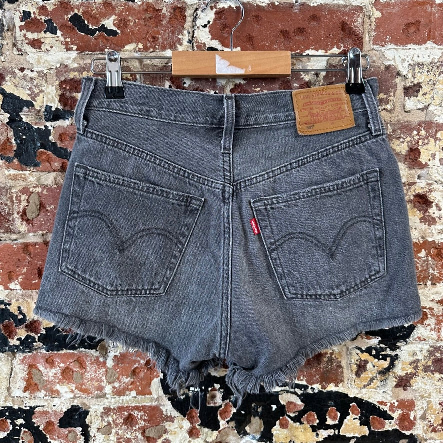 Levi's Cut off Black Jean Shorts Black Womens 25