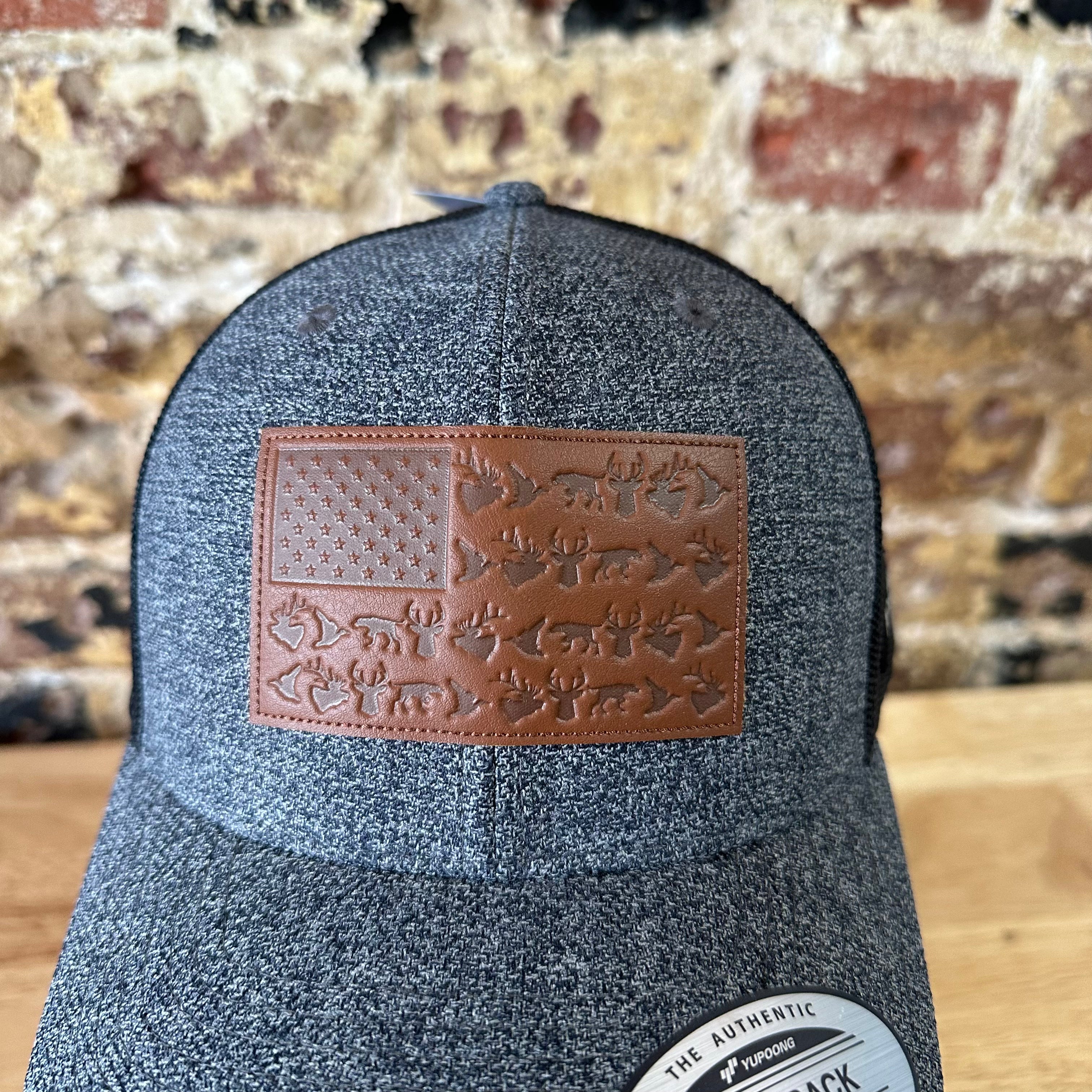Columbia PFG Hat Snapback Gray USA Flag Fish Mesh back Logo NWT