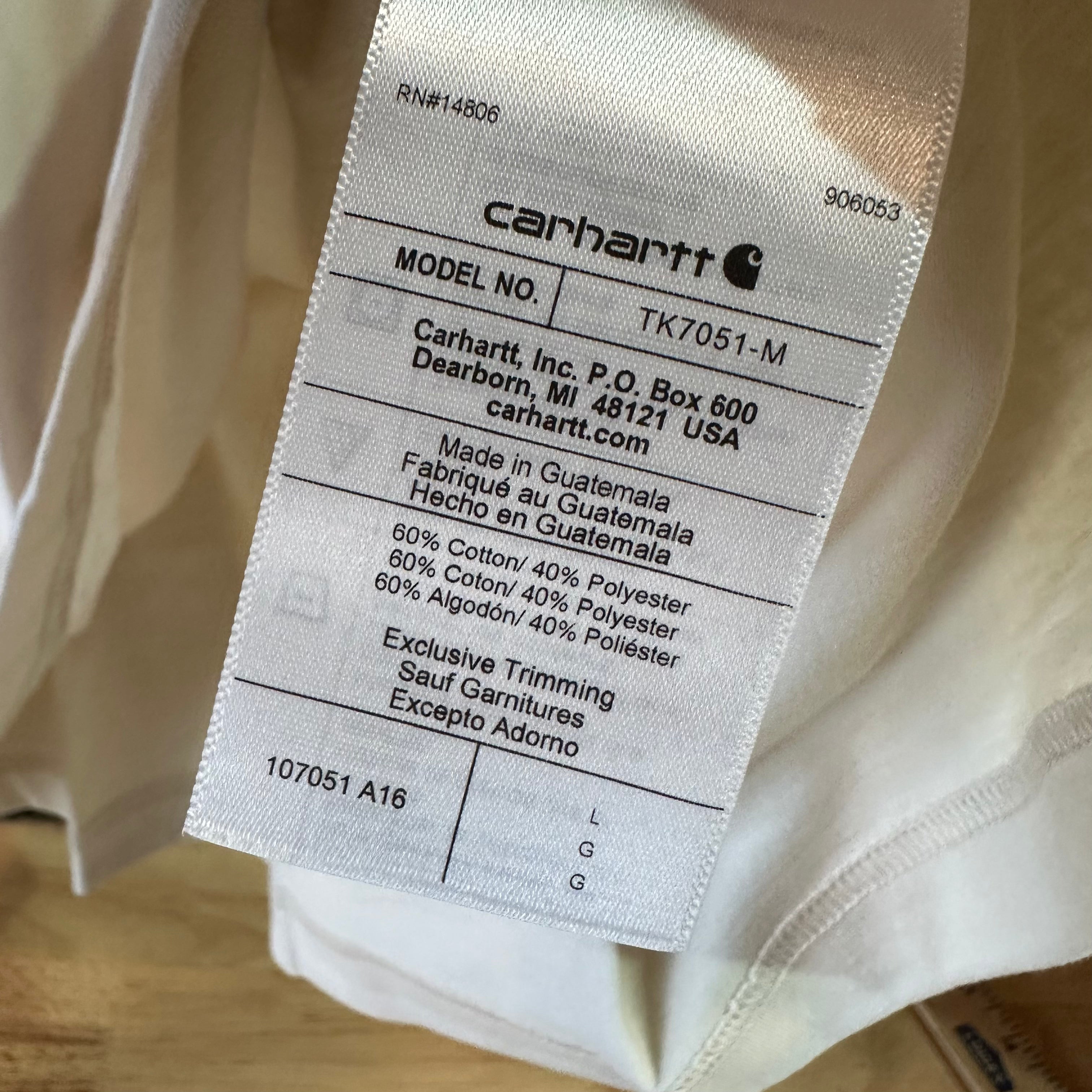 Carhartt Men's Large S/S Shirt NEW