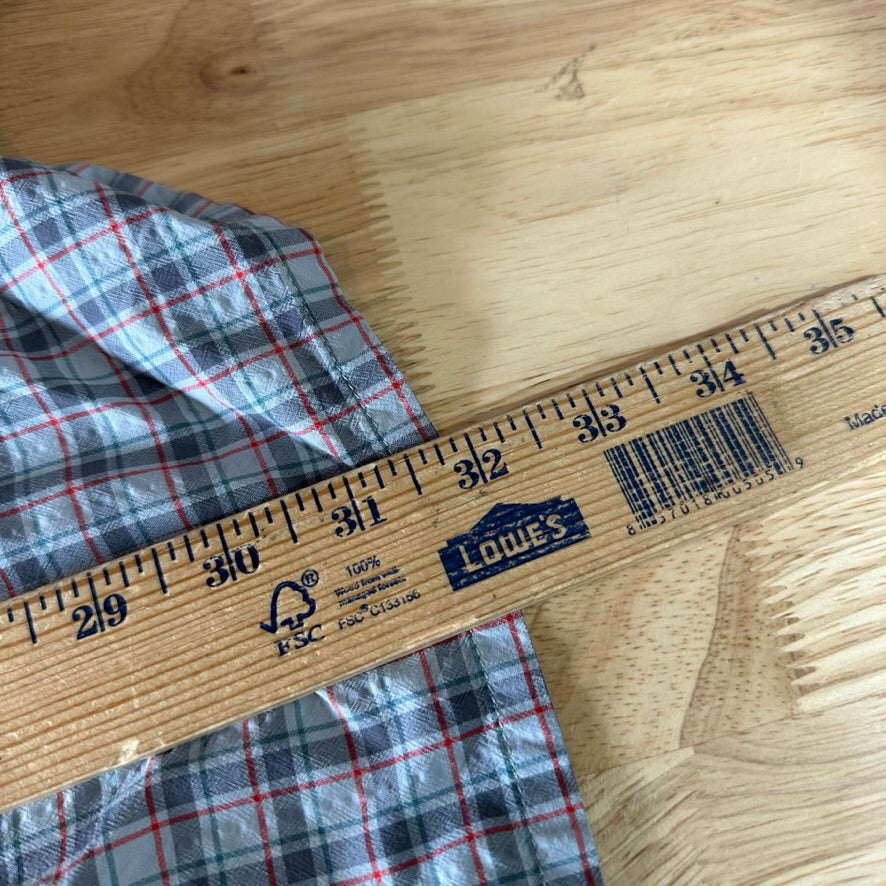 Cabela's Shirt Mens XL Long Sleeve Button Vented Gray Plaid Outdoor