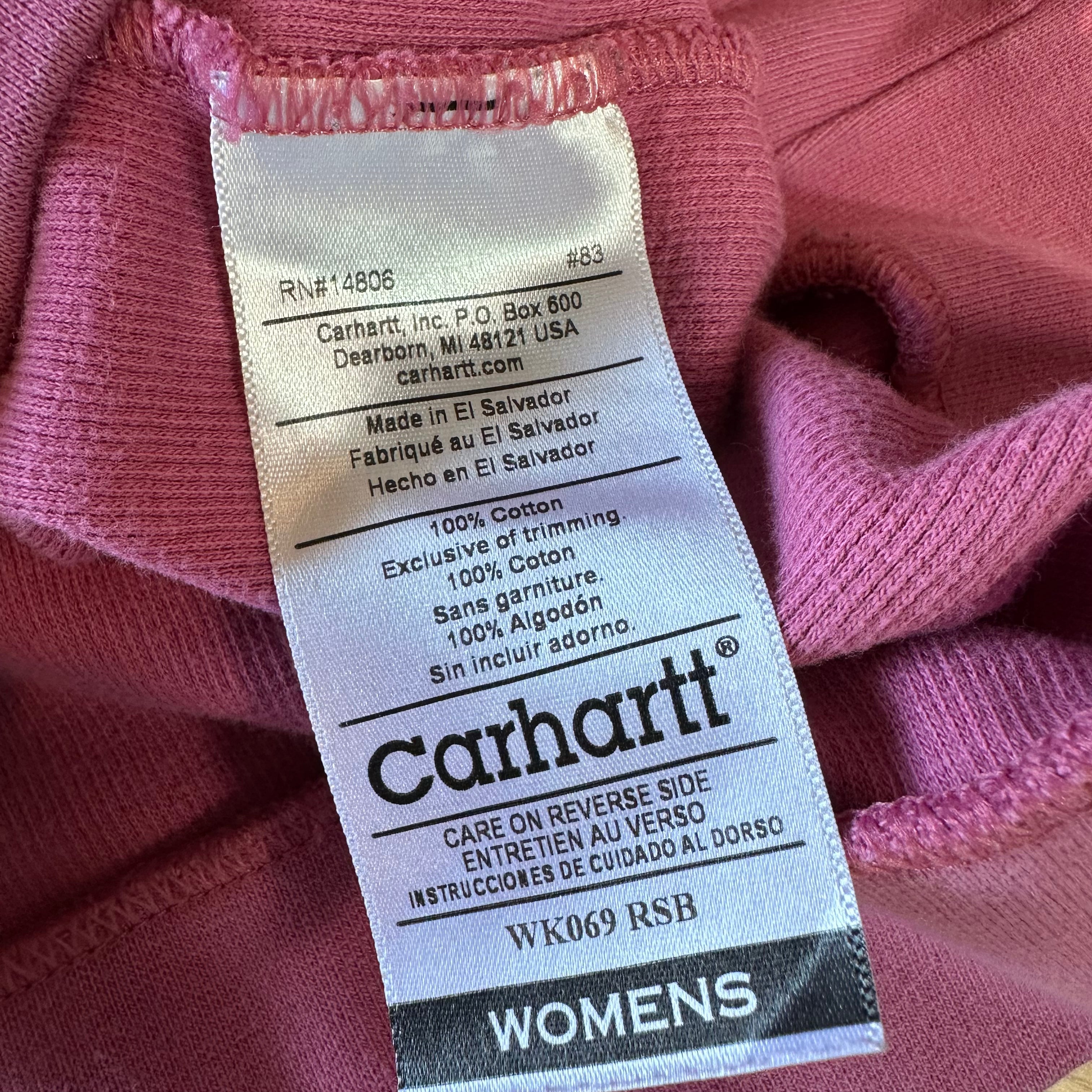 Carhartt Womens Small Long Sleeve T-Shirt