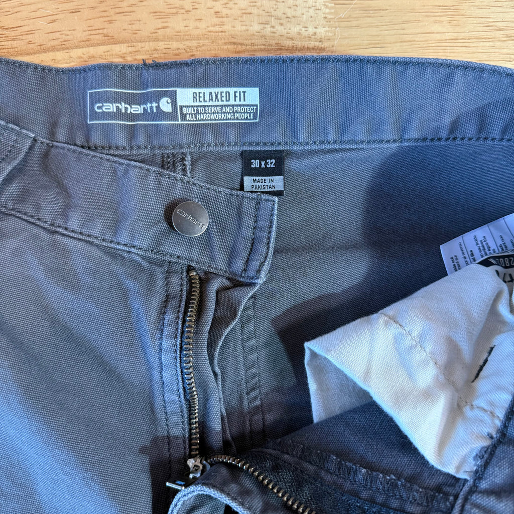 Carhartt Gray Double Knee Pants Mens 30x32