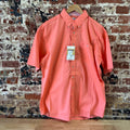 Wrangler George Strait Button Up Shirt Mens Large Tall Western S/S Salmon NEW