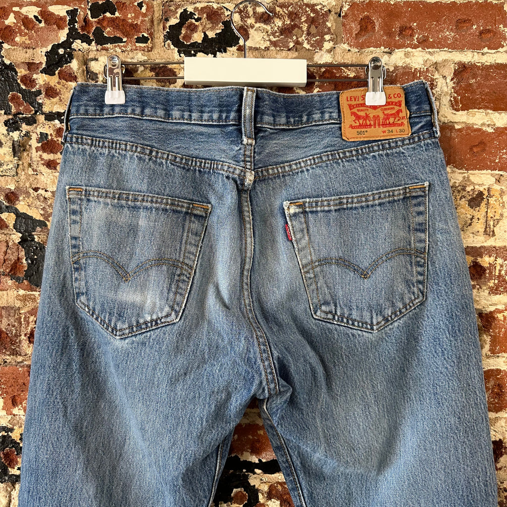 Levis 501 Mens 34x30 Blue Jeans