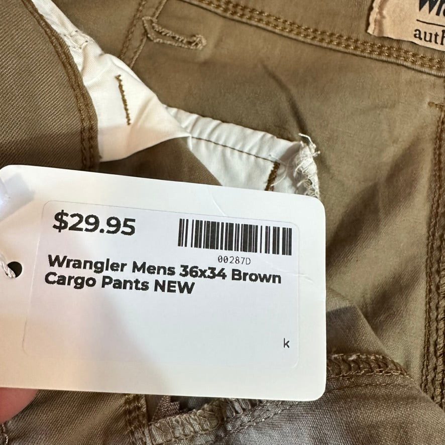 Wrangler Mens 36x34 Cargo Pants NEW