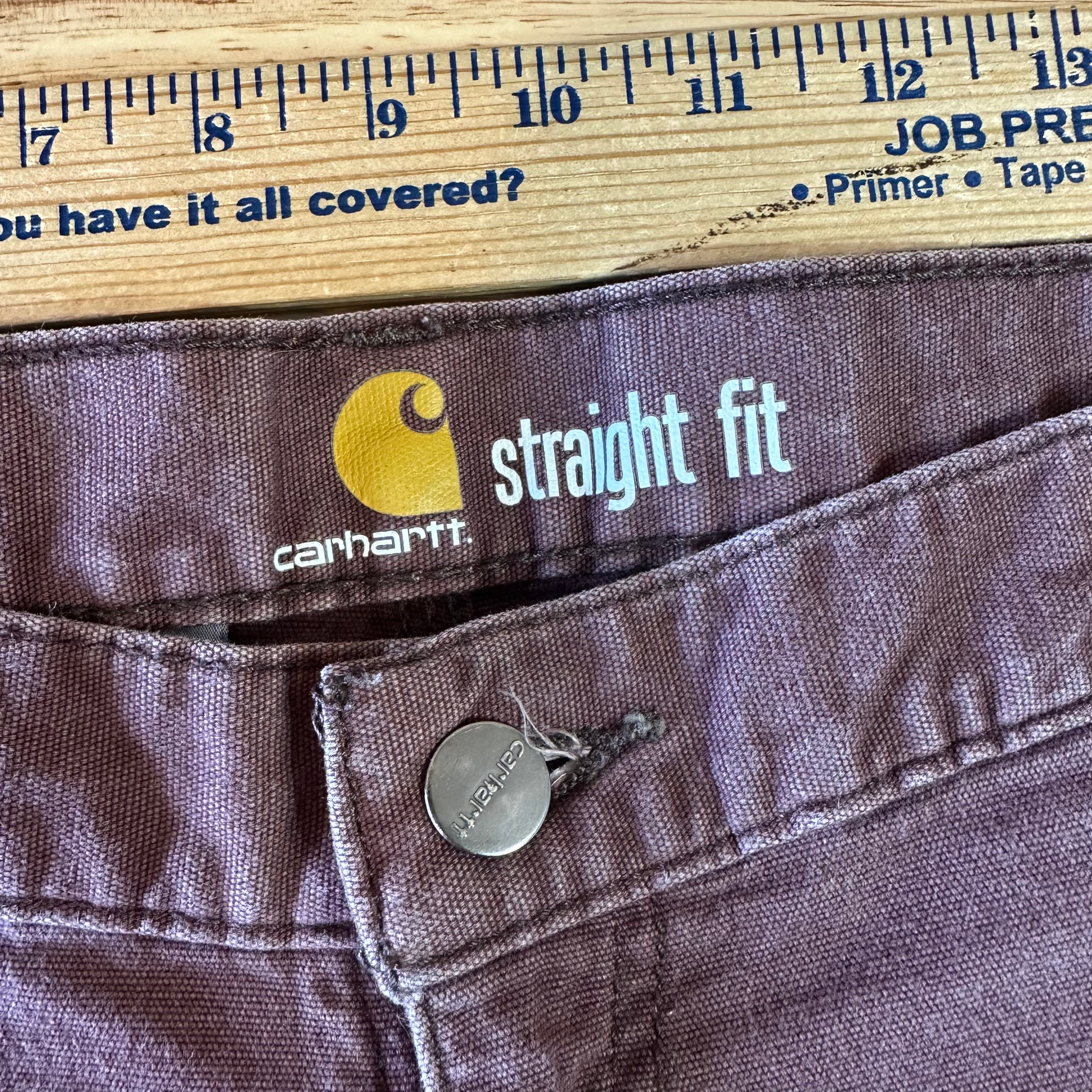 Carhartt Canvas Straight Fit Work Pants Reddish Mens 34x34