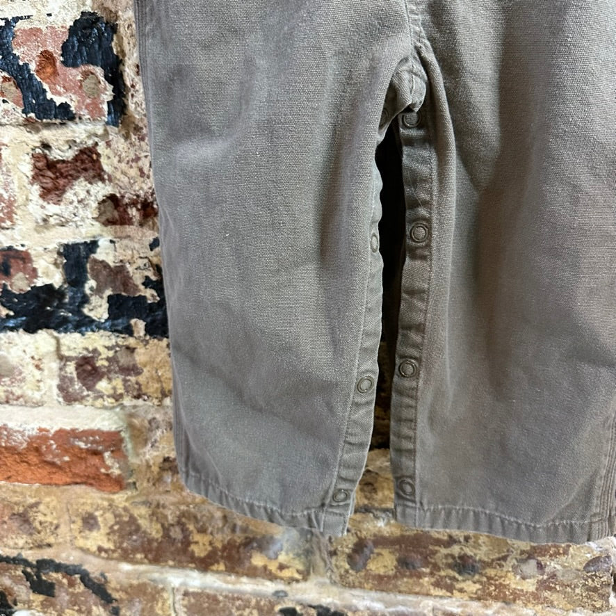 Carhartt Overalls Canvas Brown toddler boys Size 24M Bibs