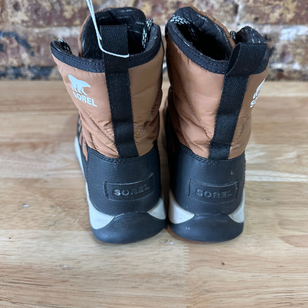 Sorel Whitney II Short Elastic Lace Winter Boots Waterproof Elk Womens 6 Brown