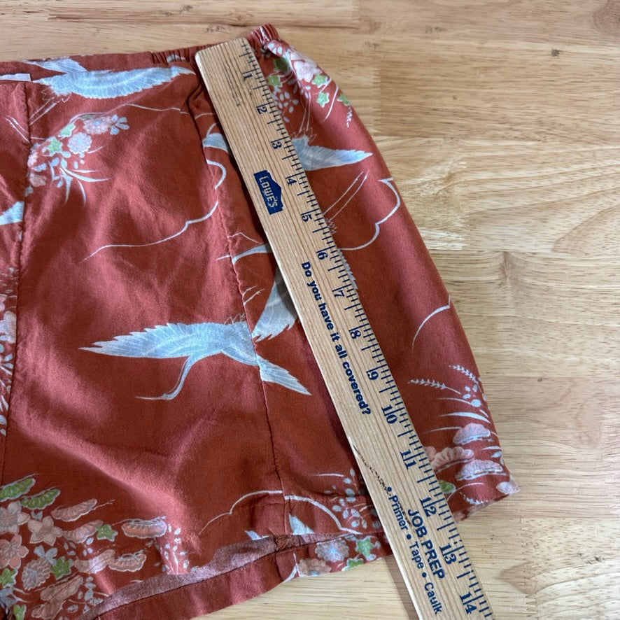 RVCA womens Daze shorts multicolor sz medium lightweight beach bird floral
