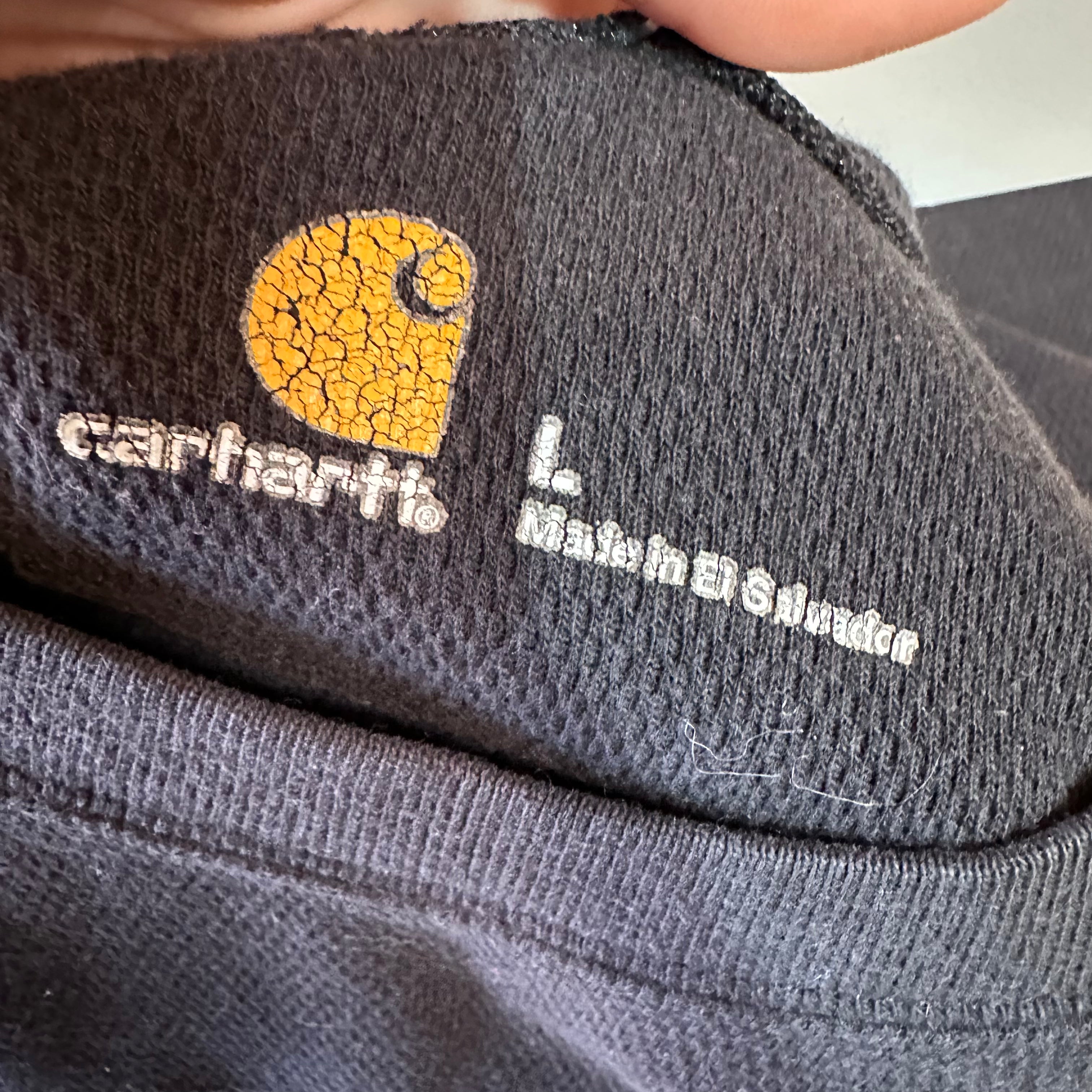 Carhartt Men's Large L/S Thermal Black Shirt