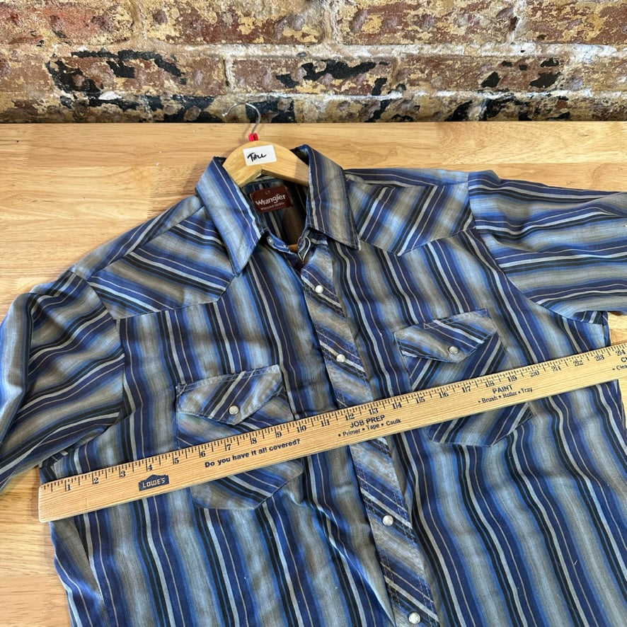 Wrangler Mens Large Tall Button Up