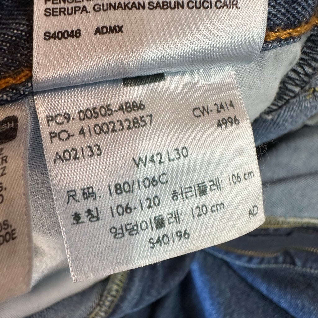 Levis 505 Mens 42x30 Blue Jeans