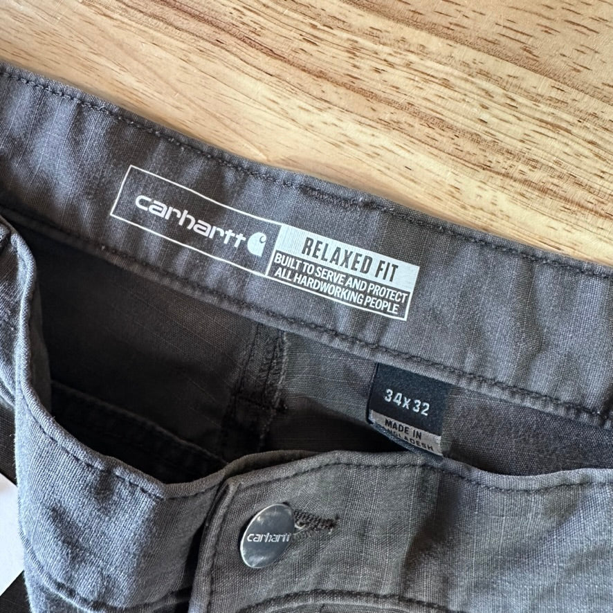 Carhartt Mens 34x32 Gray Cargo Pants