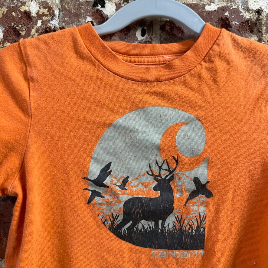 Carhartt Deer short Sleeve T-Shirt Boys 3T Outdoor Orange