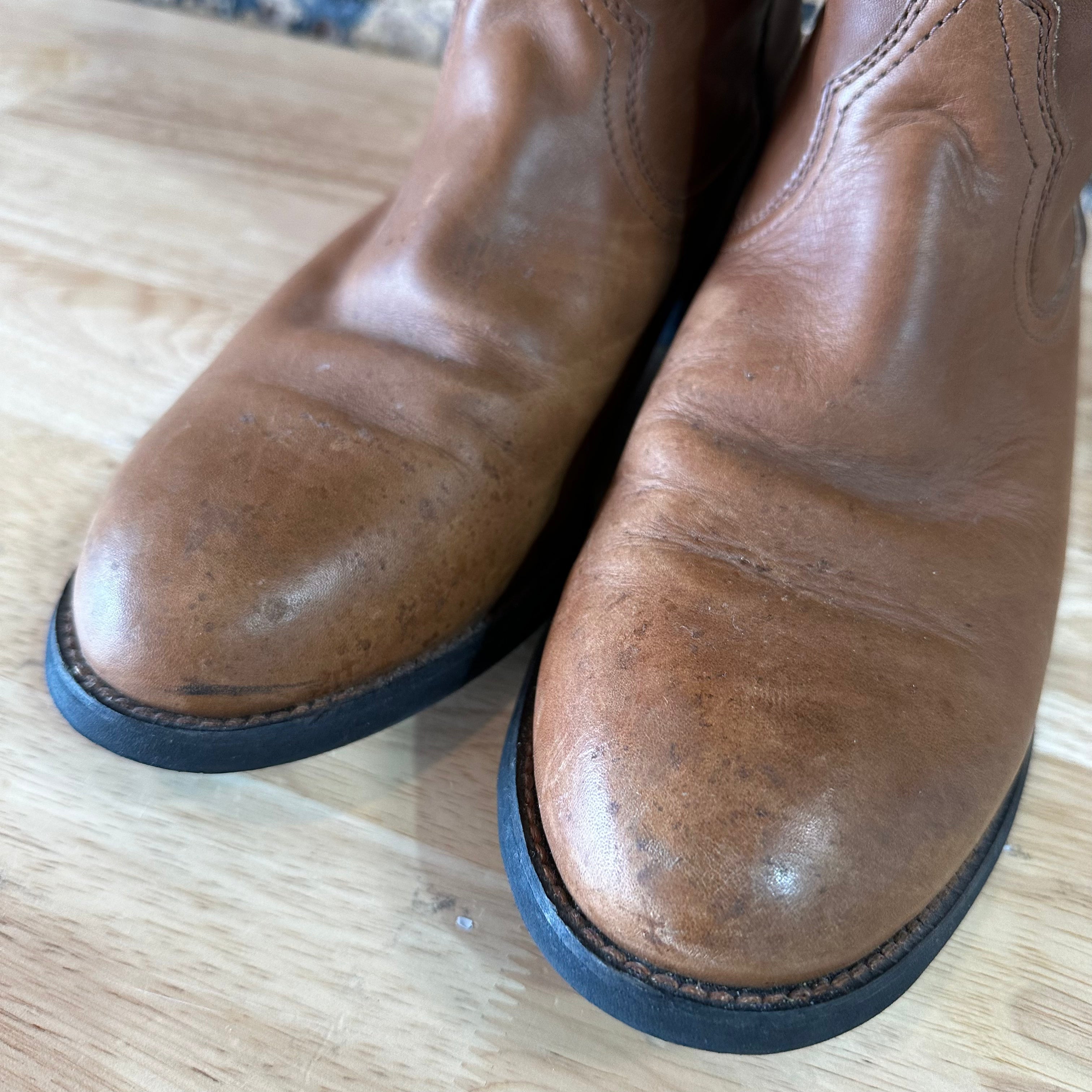 Ariat Boots Mens Size 10.5 EE Brown Leather Western Cowboy Roper ATS 10005019