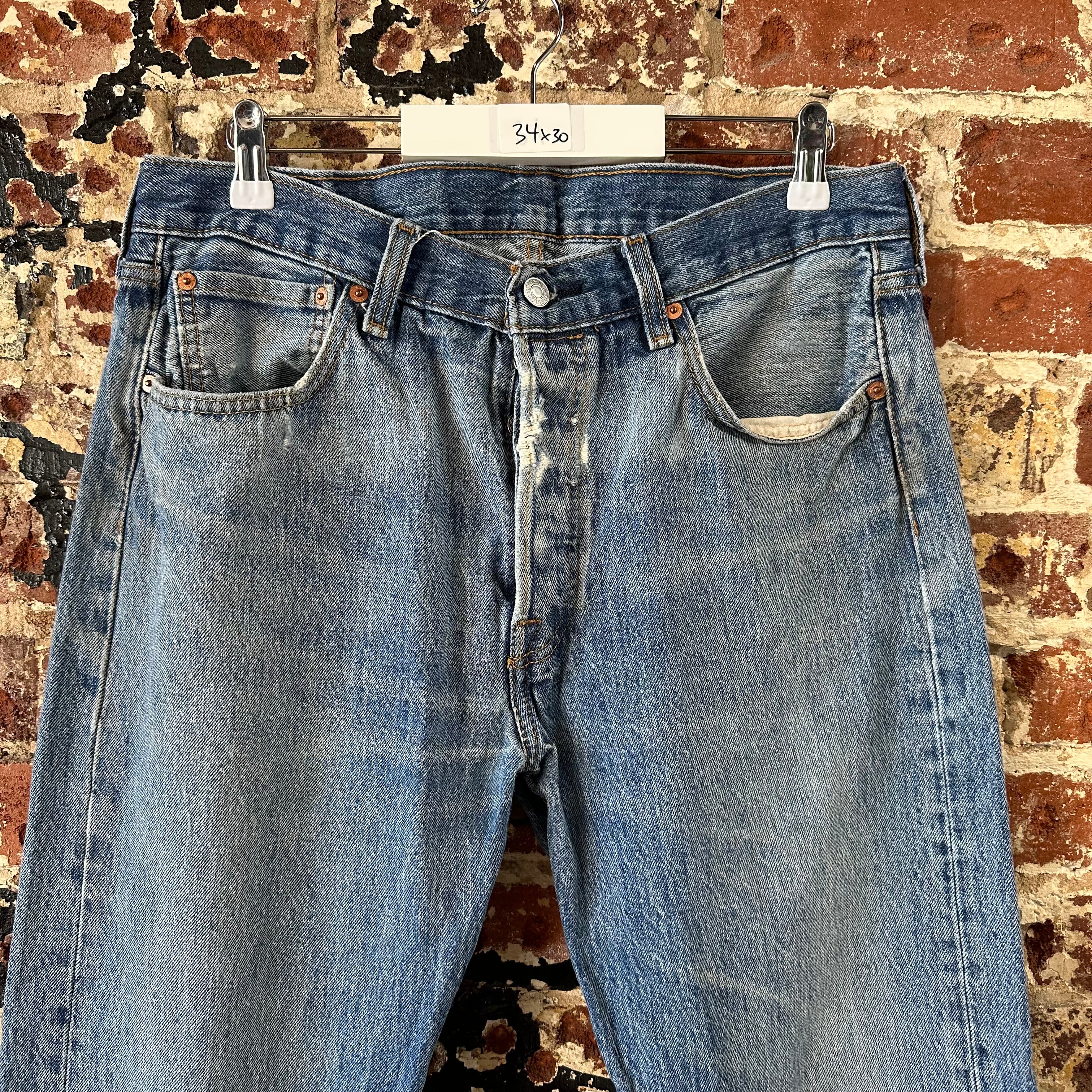 Levis 501 Mens 34x30 Blue Jeans