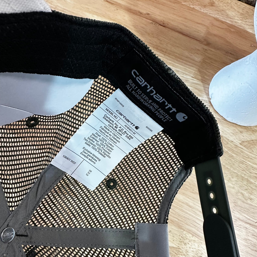 Carhartt Force Canvas Mesh-Back C Logo SnapBack Trucker Hat White Green New