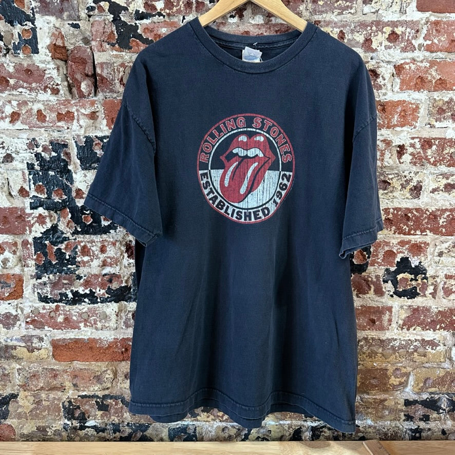 VTG Rolling Stones Men's 2XL S/S Black T-Shirt 2004